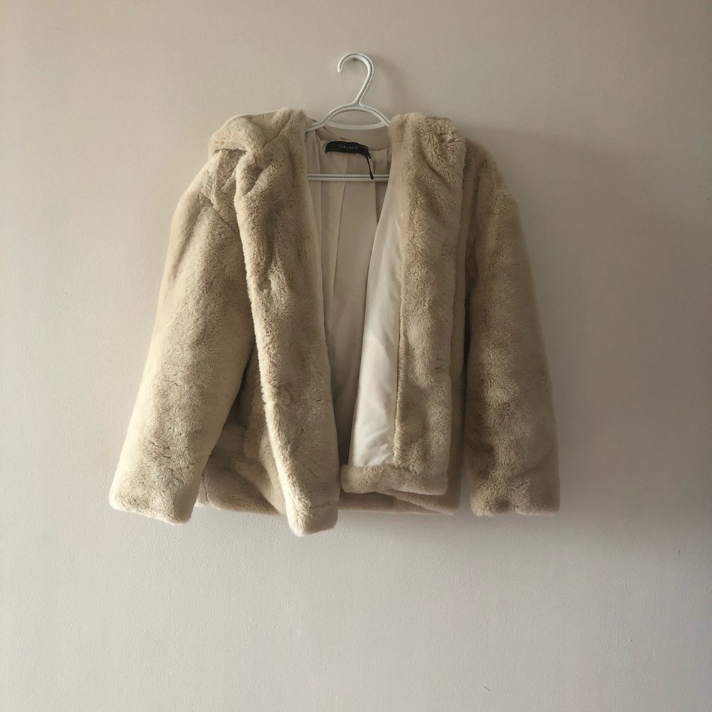 Fur mini coat